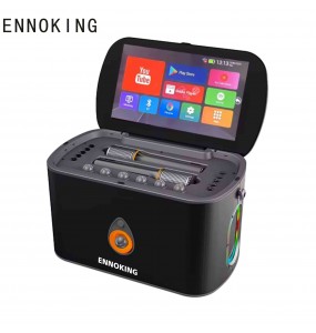 ENNOKING K90 BT Karaoke Machine with 2 Wireless Microphones Rechargeable Home KTV System for Party Singing Entertainment