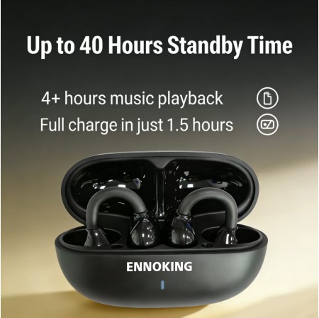 ENNOKING  A9Pro Smart Translator Earphones Multi Language Translation Semi-in-ear Wireless Earbuds 20H Playtime Dual Mic Clear Call