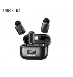 ENNOKING Wireless Lavalier Microphone 3-in-1 Adapter with 1-to-2 Split Noise Reduction for Audio Recording Vlogging