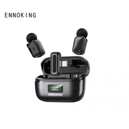 ENNOKING Wireless Lavalier Microphone 3-in-1 Adapter with 1-to-2 Split Noise Reduction for Audio Recording Vlogging