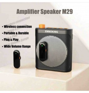  ENNOKING Wireless Lavalier Amplifier Microphone with Bluetooth 5.3, Noise Cancellation and Portable Clip Mount for Audio Systems