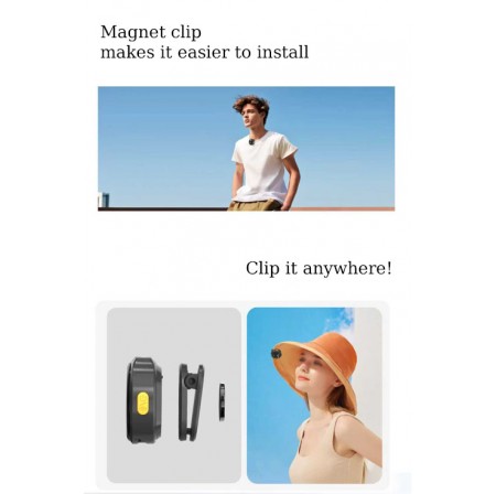 ENNOKING Mini Clip-on Wireless Noise Cancelling Lavalier Microphone Dual iPhone Android PC Recording Interview ABS