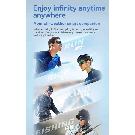 ENNOKING  Smart Glasses with Audio Earphone, UV Hands-Free Protection and Real-Time Translation